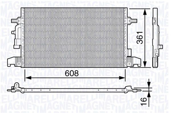 MAGNETI MARELLI Lauhdutin, ilmastointilaite 350203641000